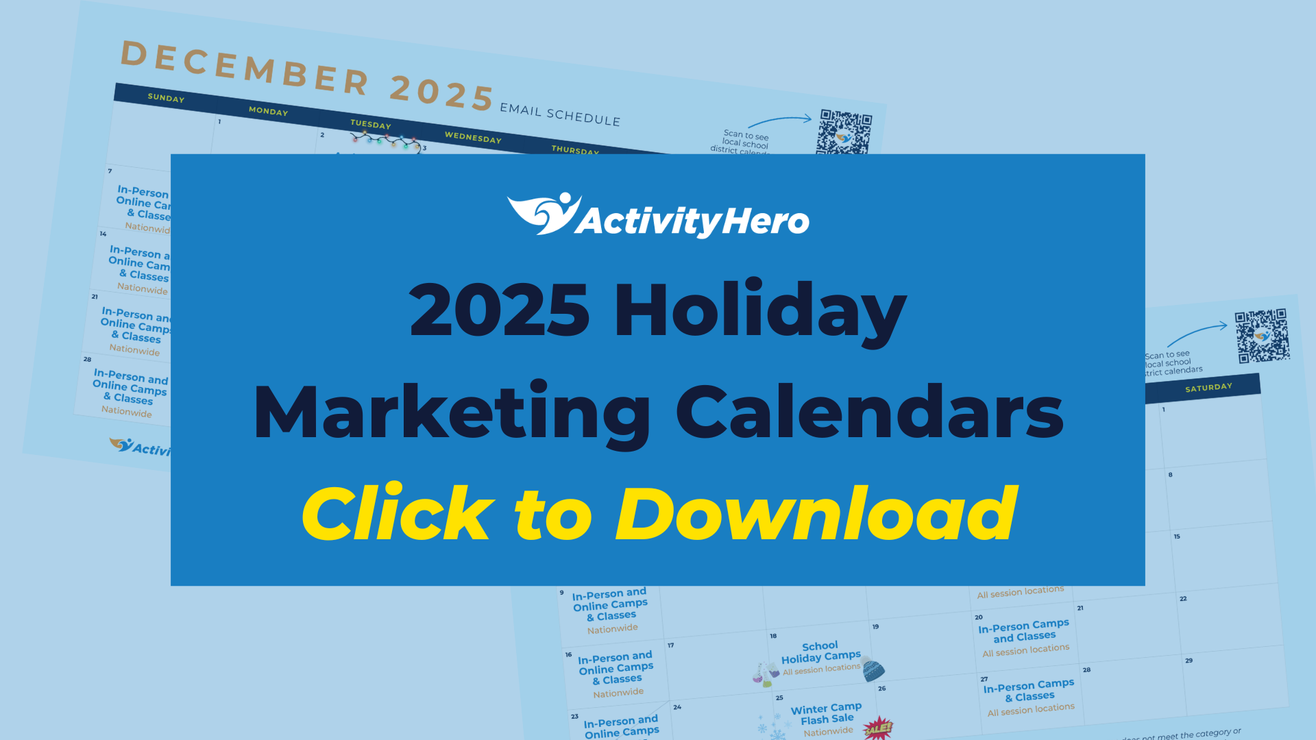 ActivityHero Holiday 2025 marketing calendars ActivityHero Holiday 2025 marketing calendars