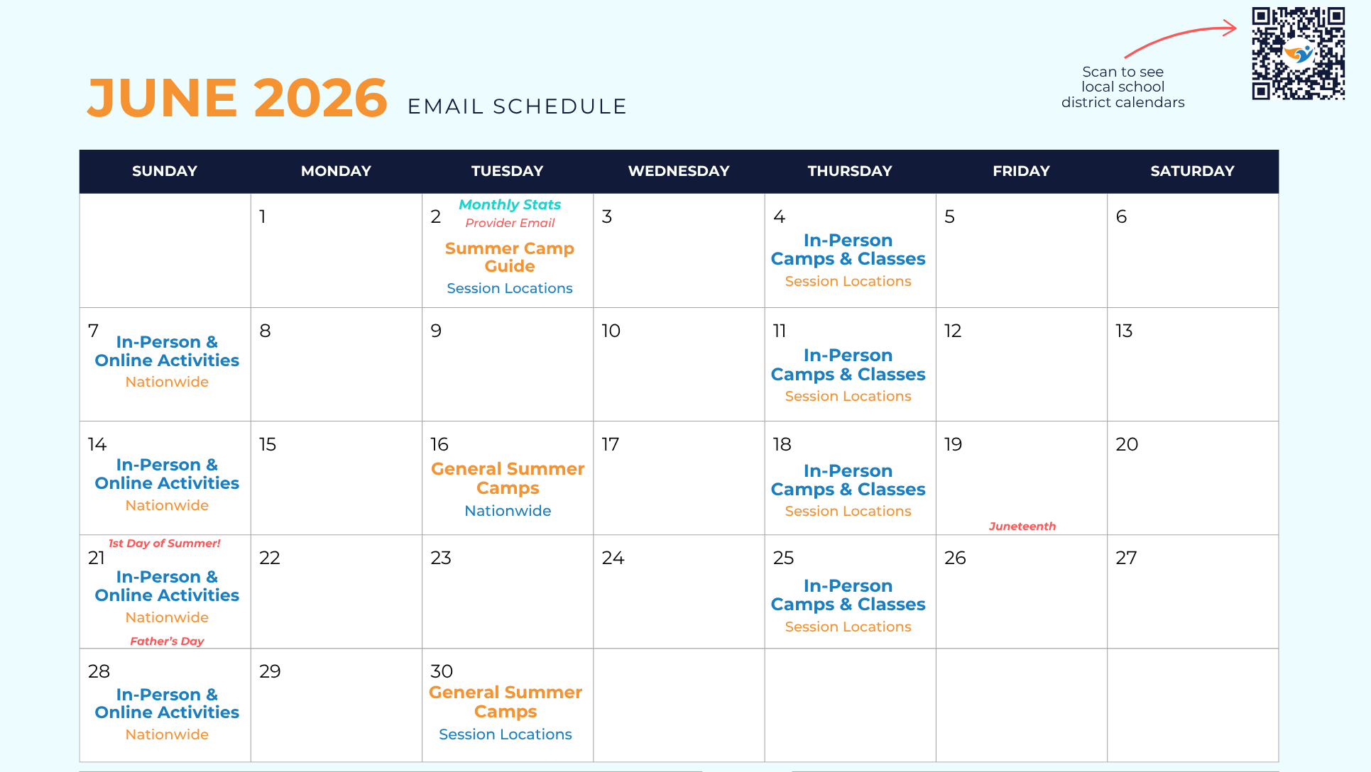 ActivityHero June 2026 calendar