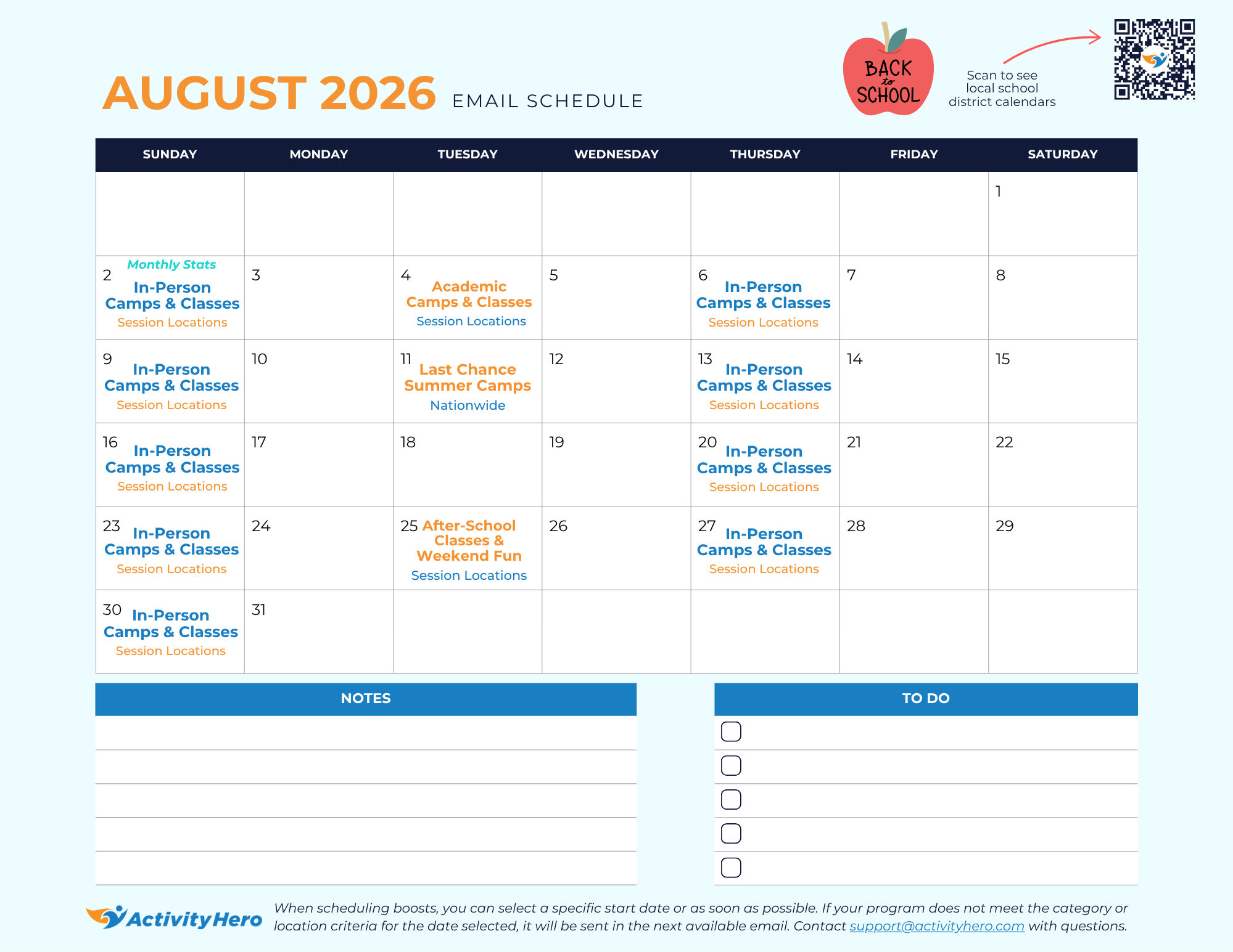 ActivityHero August 2026 calendar ActivityHero August 2026 calendar